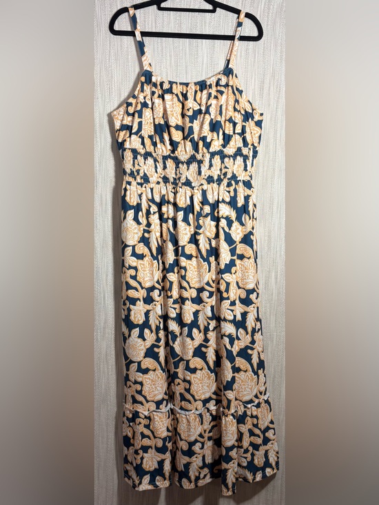 Grace Karin Dresses & Skirts - Grace Karin Navy and Cream Floral Maxi Sundress